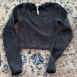 Altar'd State Charcoal Ribbed Women's cropped top